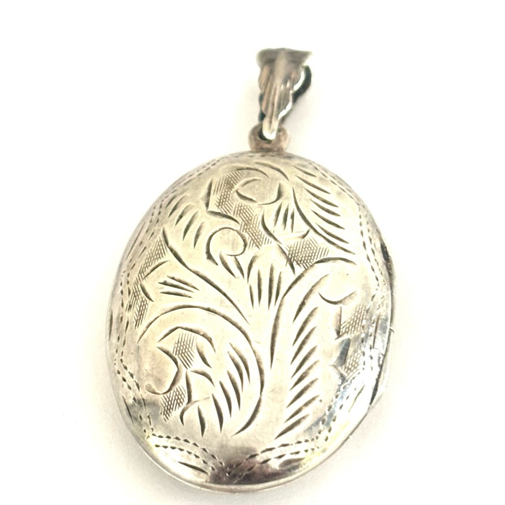Large Silver 925 Oval Locket Pendant